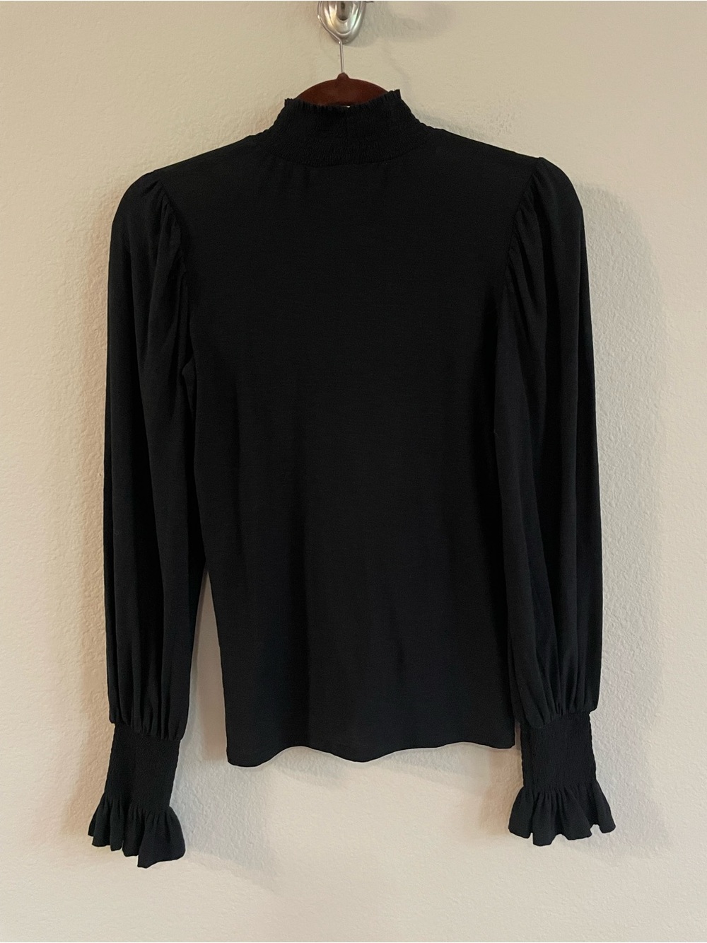 Nation LTD - Melanie Smocked Peasant Tee in Jet Black Size XS - Picture 7 of 7